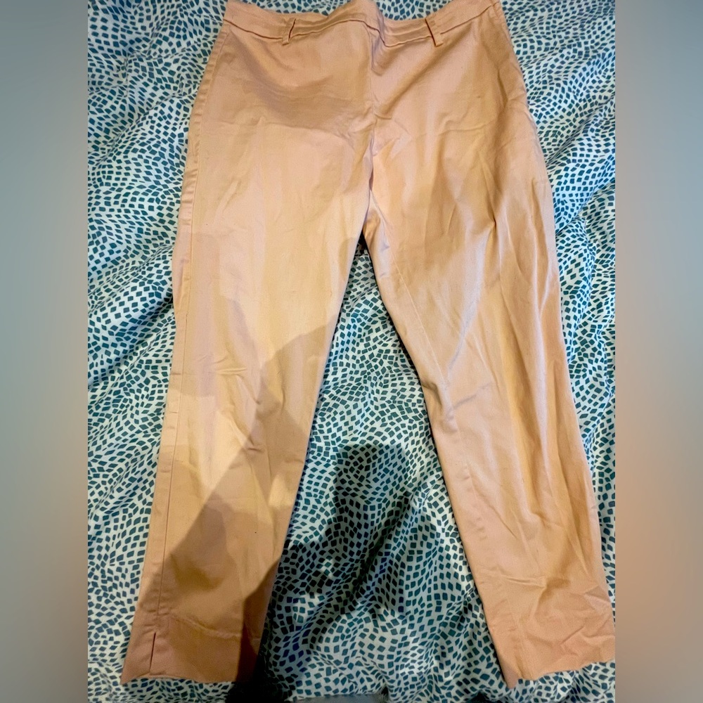 Pink salmon/cream casual pant